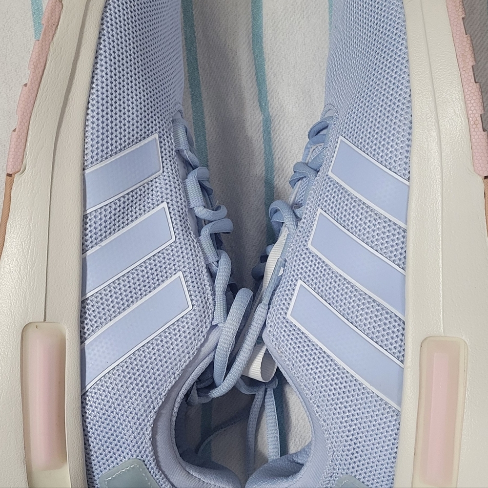 Light baby blue adidas clodfoam shoes size 9